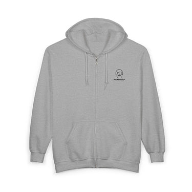 Life is Better with a Dog -- Beach (Back Print) | Morewoof Full Zip Hoodie for Dog Lovers | Summer Collection | Life Is Better With A Dog Collection