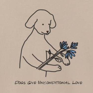 Dogs Give Unconditional Love | Softstyle Fleece Sweatshirt | Spring Colllection