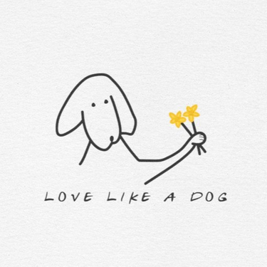 Love Like a Dog | Soft Cotton Tee for Dog Lovers | Color Collection