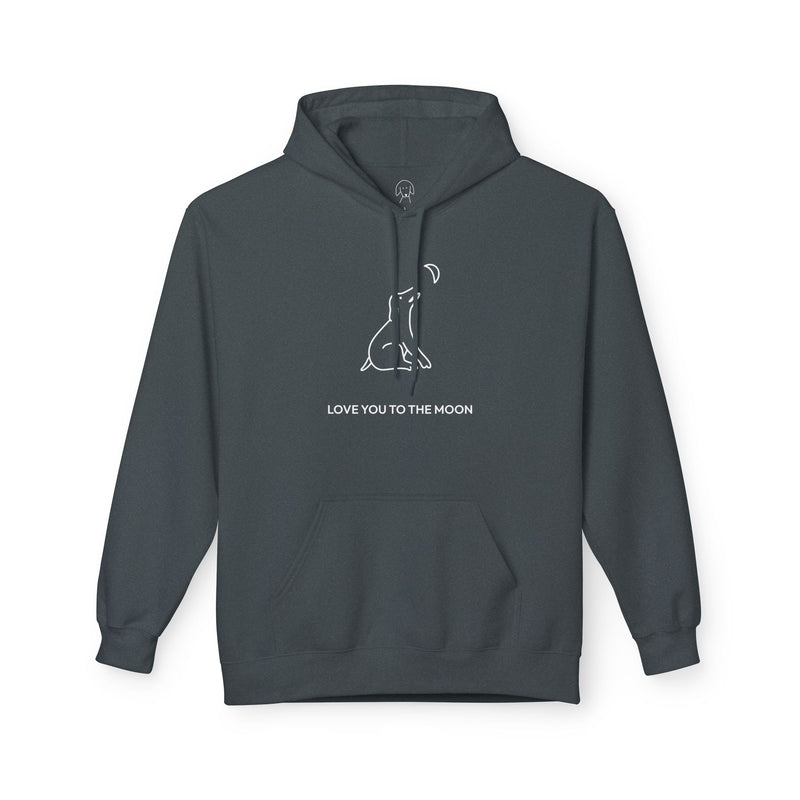 MoreWoof Love You To The Moon hoodie - Dark Heather