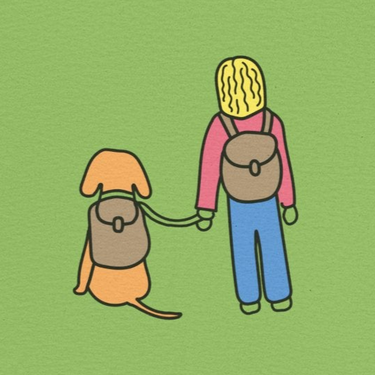 Life Is Better With A Dog - Hiking (Back Print) | Soft Cotton Tee | Color Collection | Fall Collection