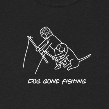 Dog Gone Fishing | Soft Cotton Tee | Summer Collection
