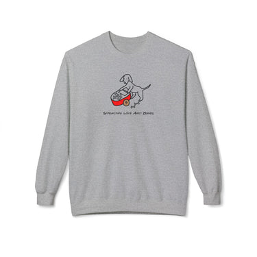 Spreading Love And Bones | Softstyle Fleece Sweatshirt for Dog Lovers | Color Collection
