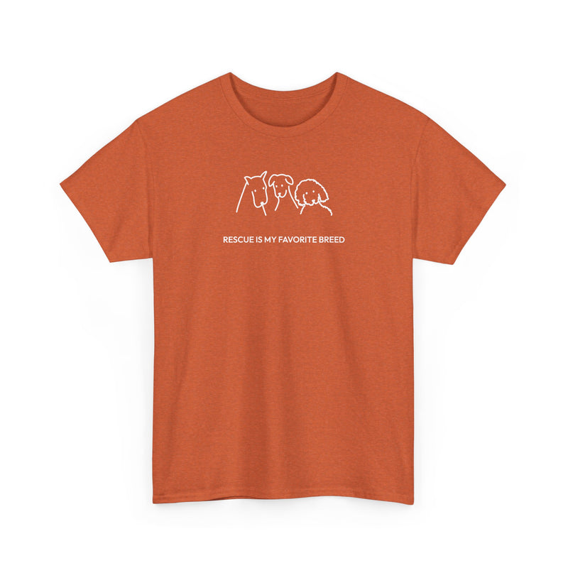 Rescue Is My Favorite Breed | Soft Cotton Tee | Rescue Collection