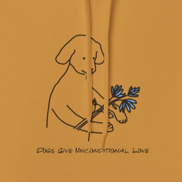 Dogs Give Unconditional Love | Softstyle Fleece Hoodie | Spring Colllection