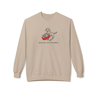Spreading Love And Bones | Softstyle Fleece Sweatshirt for Dog Lovers | Color Collection