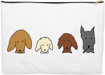 “All Dogs Count” zip cosmetic bag