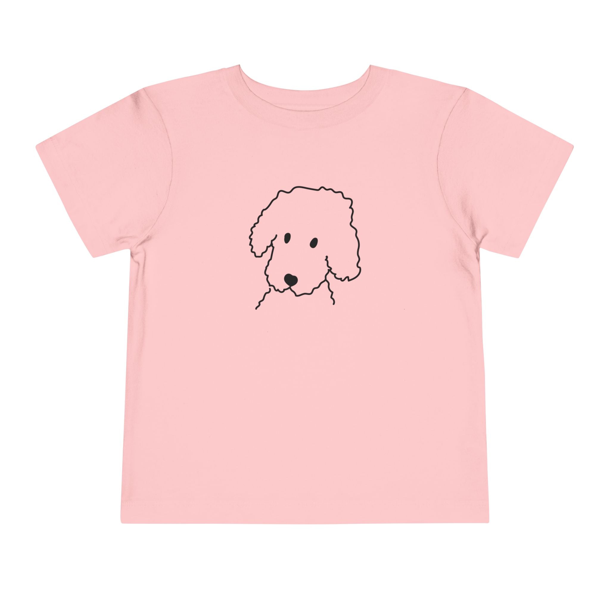 Curly Dog toddler tee in Pink