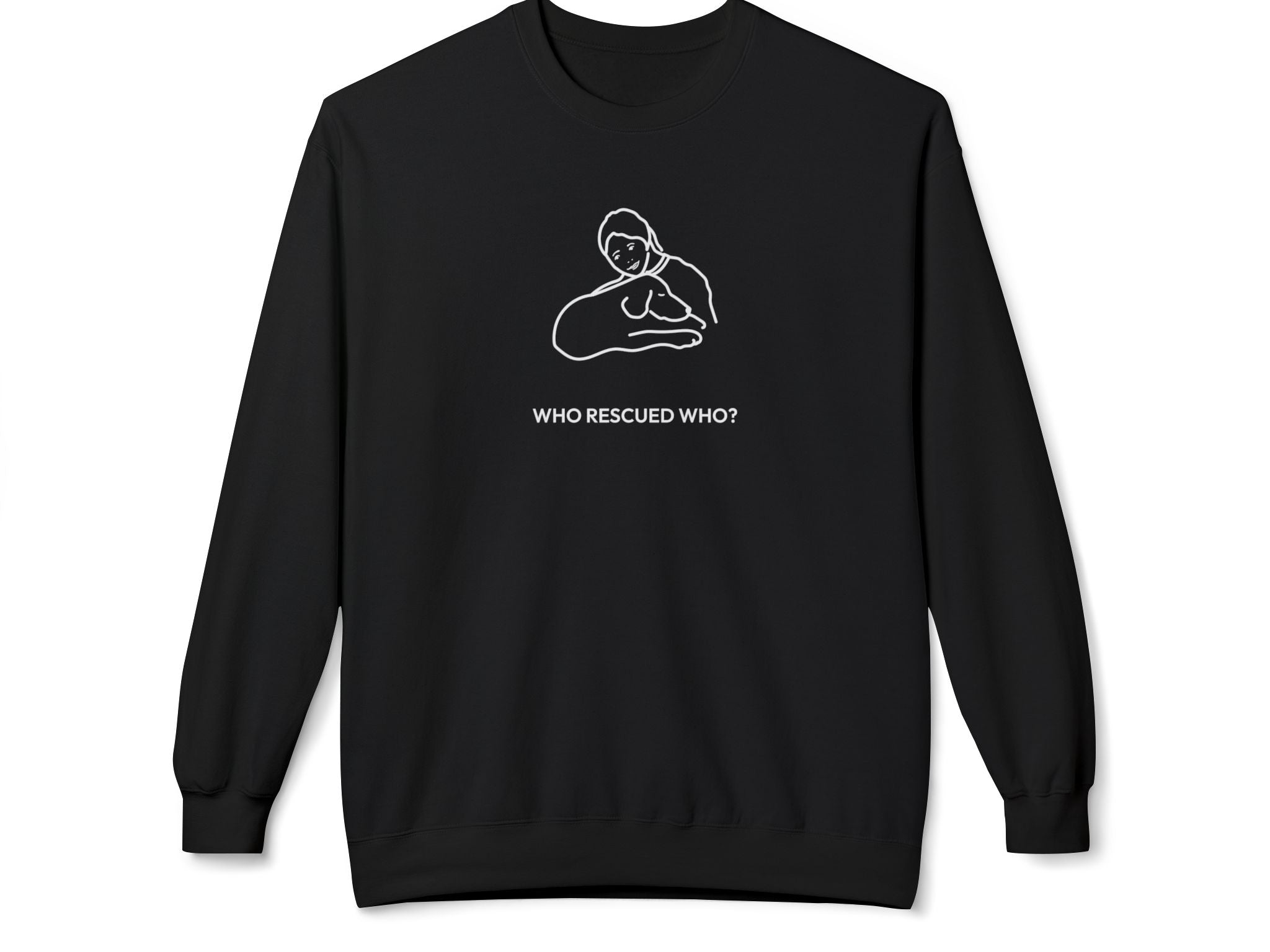 Who Rescued Who? | Morewoof Soft Fleece Sweatshirt | Rescue Collection