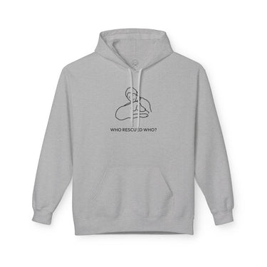 Who Rescued Who? | Morewoof Softstyle Fleece Hoodie | Rescue Collection