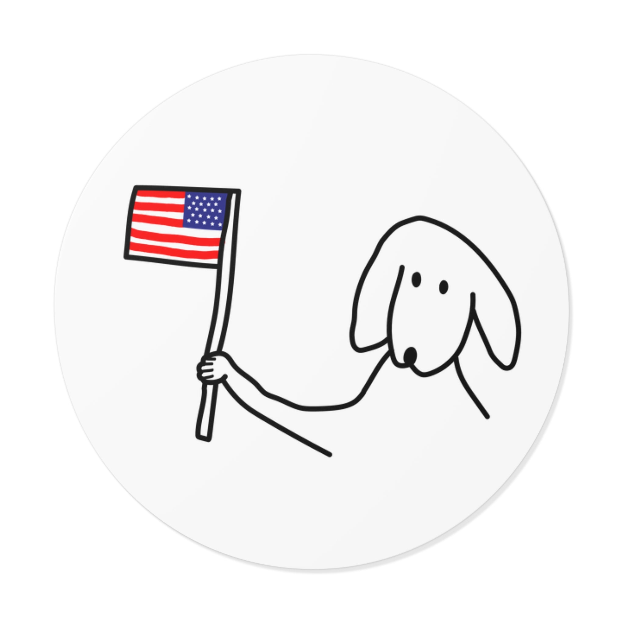 Round Vinyl Sticker | "Doggone Proud"