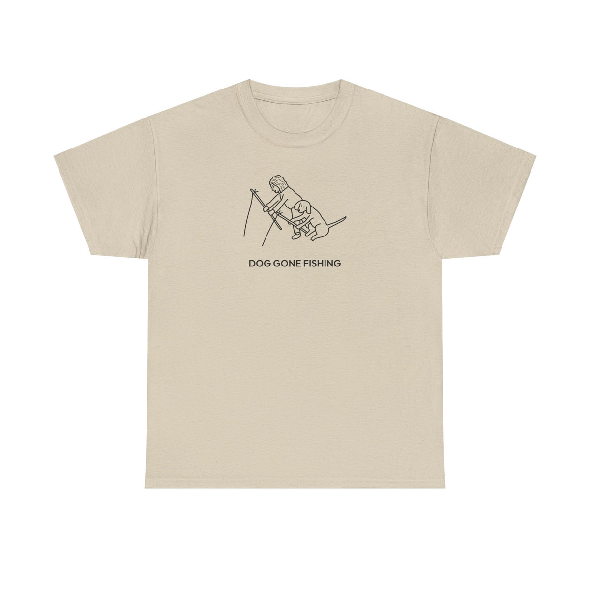 Dog Gone Fishing | Soft Cotton Tee | Summer Collection
