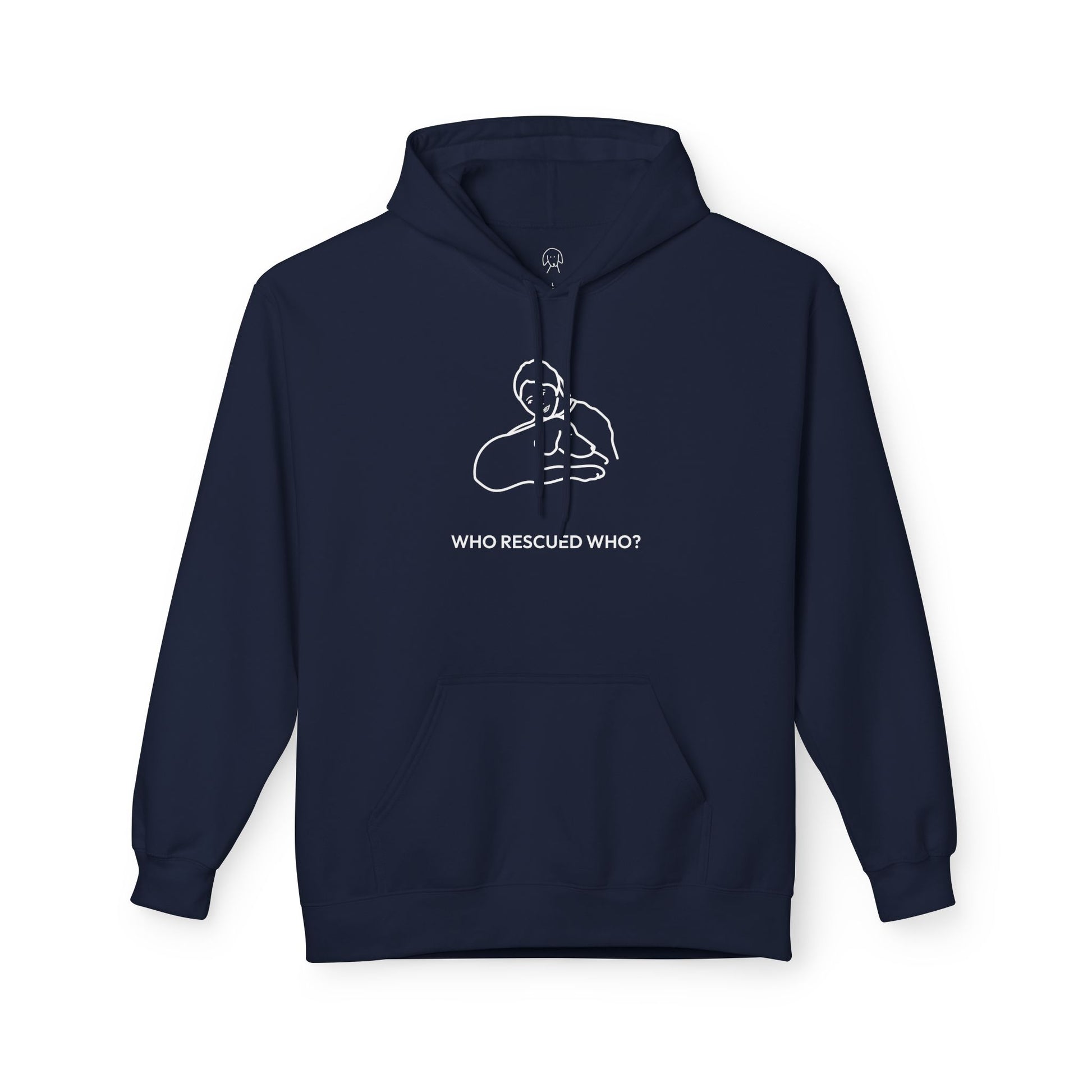 Who Rescued Who? | Morewoof Softstyle Fleece Hoodie | Rescue Collection