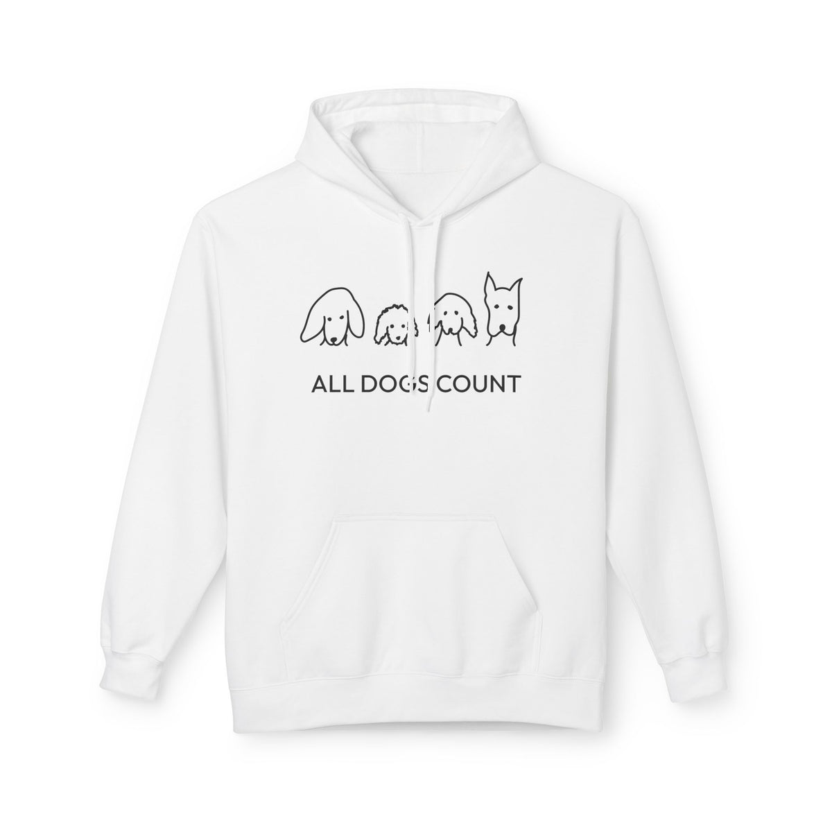 All Dogs Count | Soft Fleece Hoodie | Rescue Collection