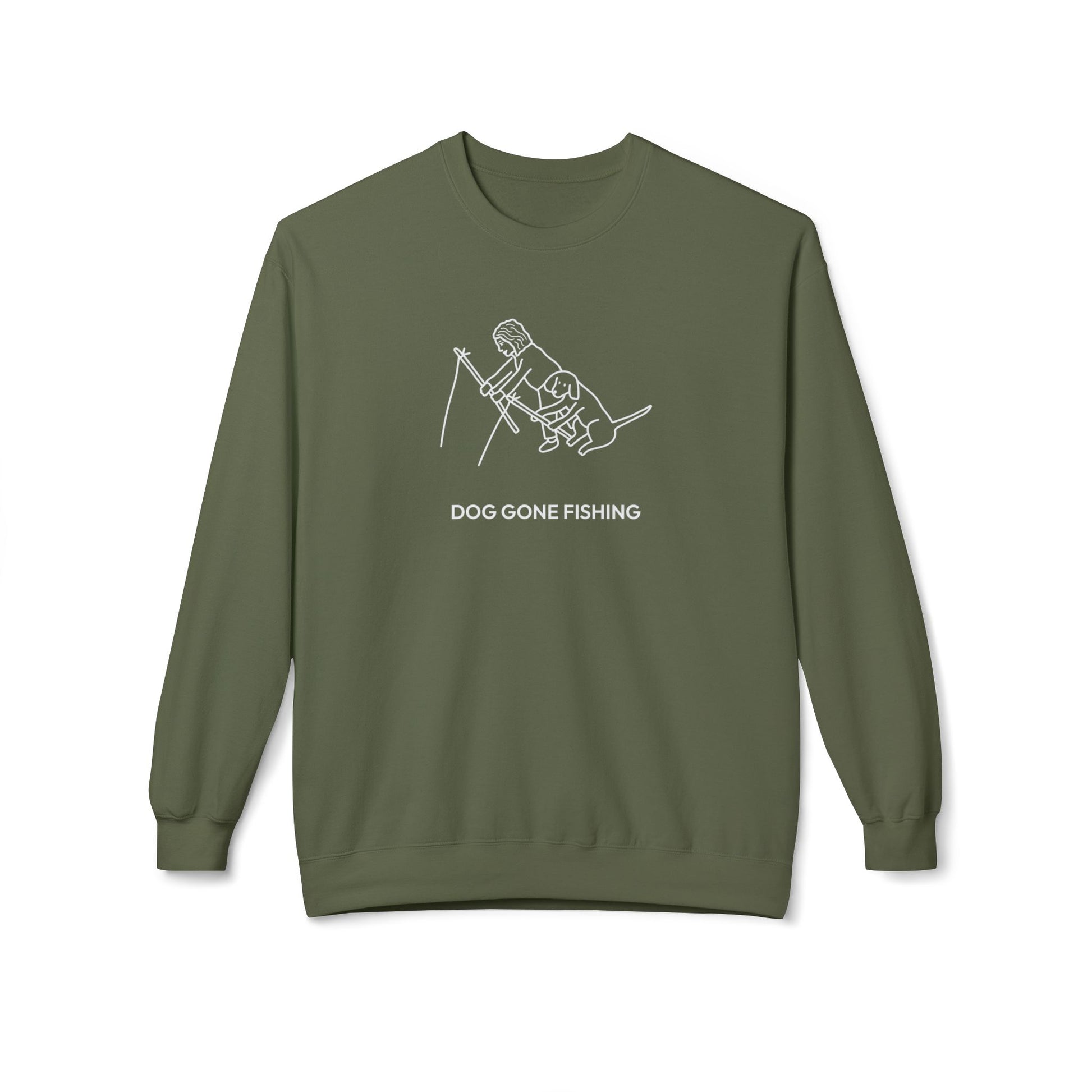 Dog Gone Fishing | Soft Fleece Sweatshirt | Summer Collection