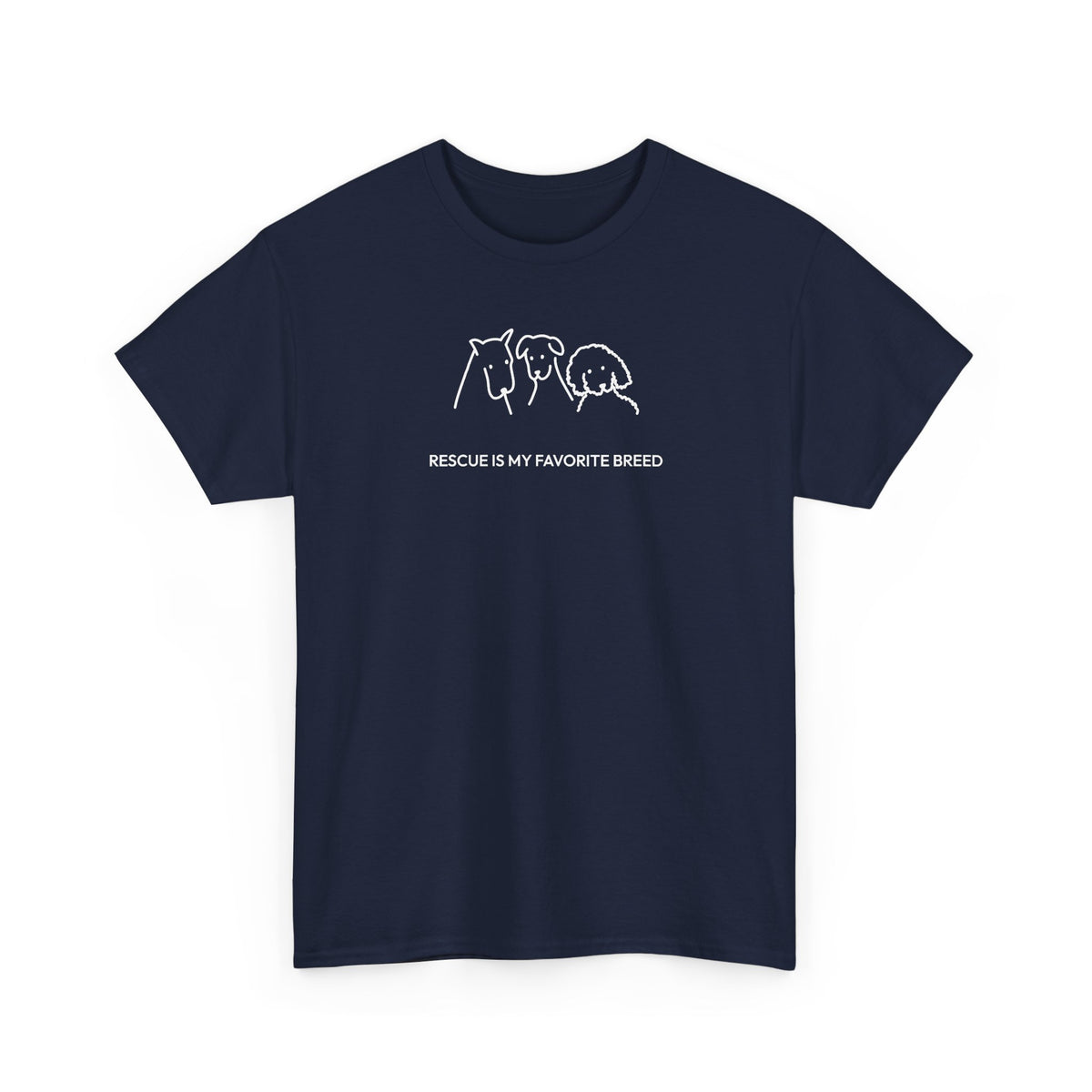 Rescue Is My Favorite Breed | Soft Cotton Tee | Rescue Collection