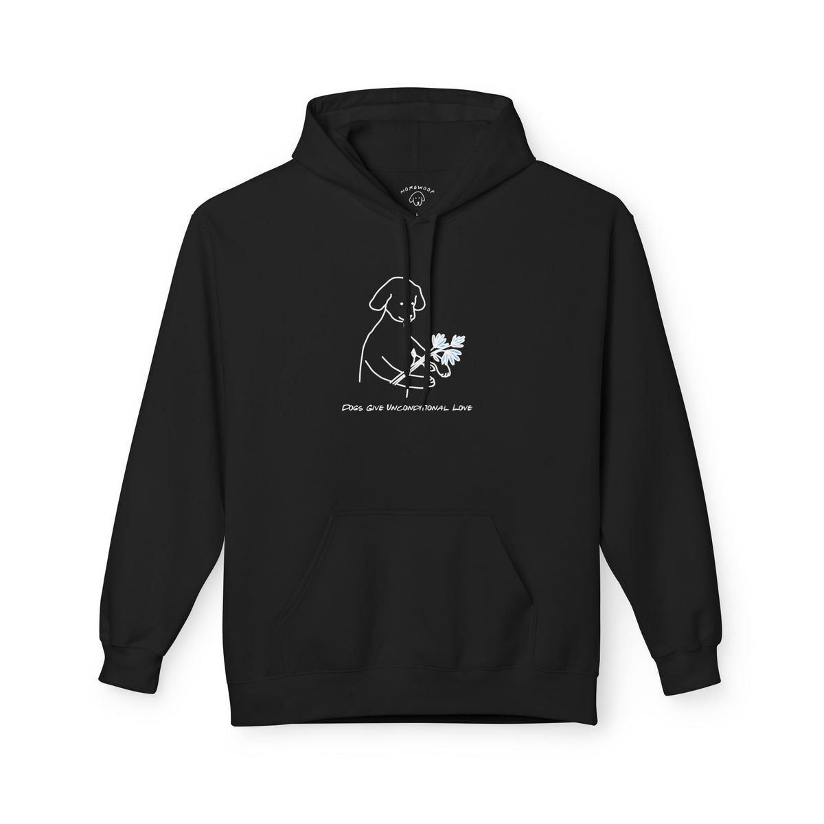 Dogs Give Unconditional Love | Softstyle Fleece Hoodie | Spring Colllection