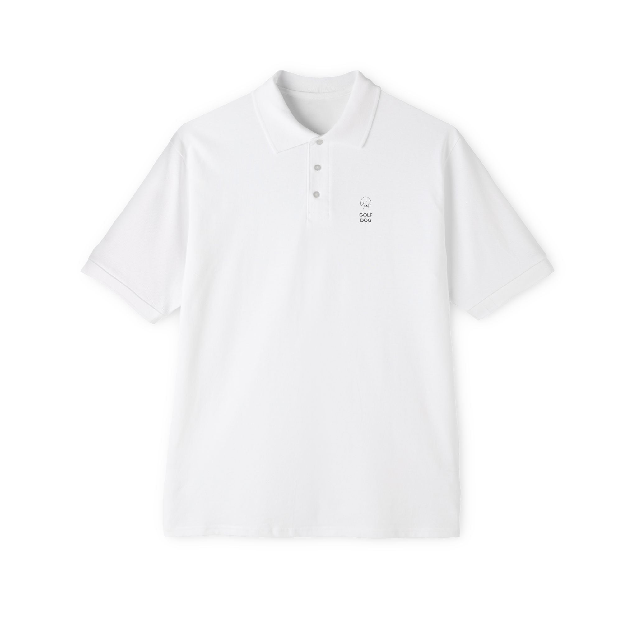 MoreWoof Golf Dog" Polo Shirt polo shirt in White