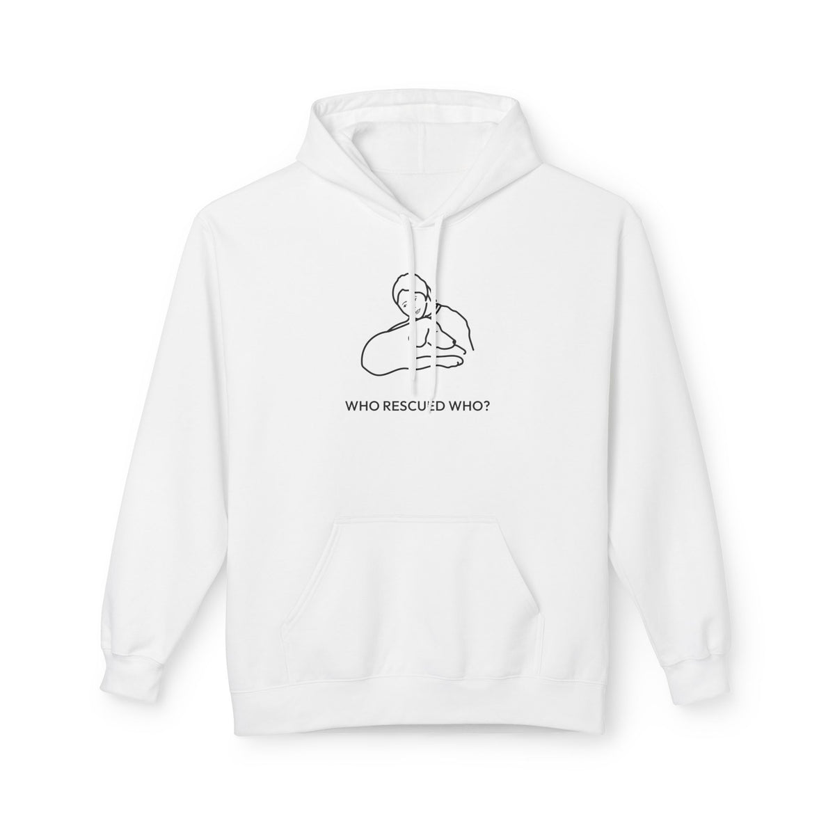 Who Rescued Who? | Morewoof Soft Fleece Hoodie | Rescue Collection