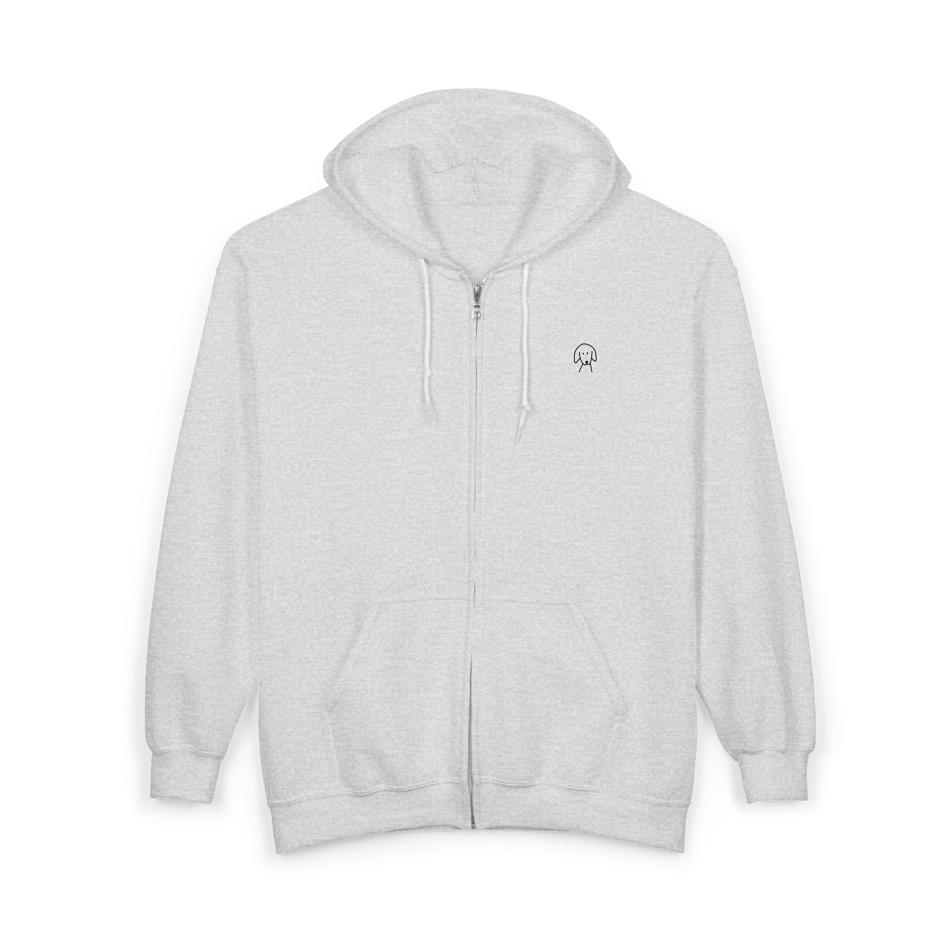 Life Is Better With A Dog -- Hiking (Back Print) | Morewoof Full Zip Hoodie for Dog Lovers | Color Collection