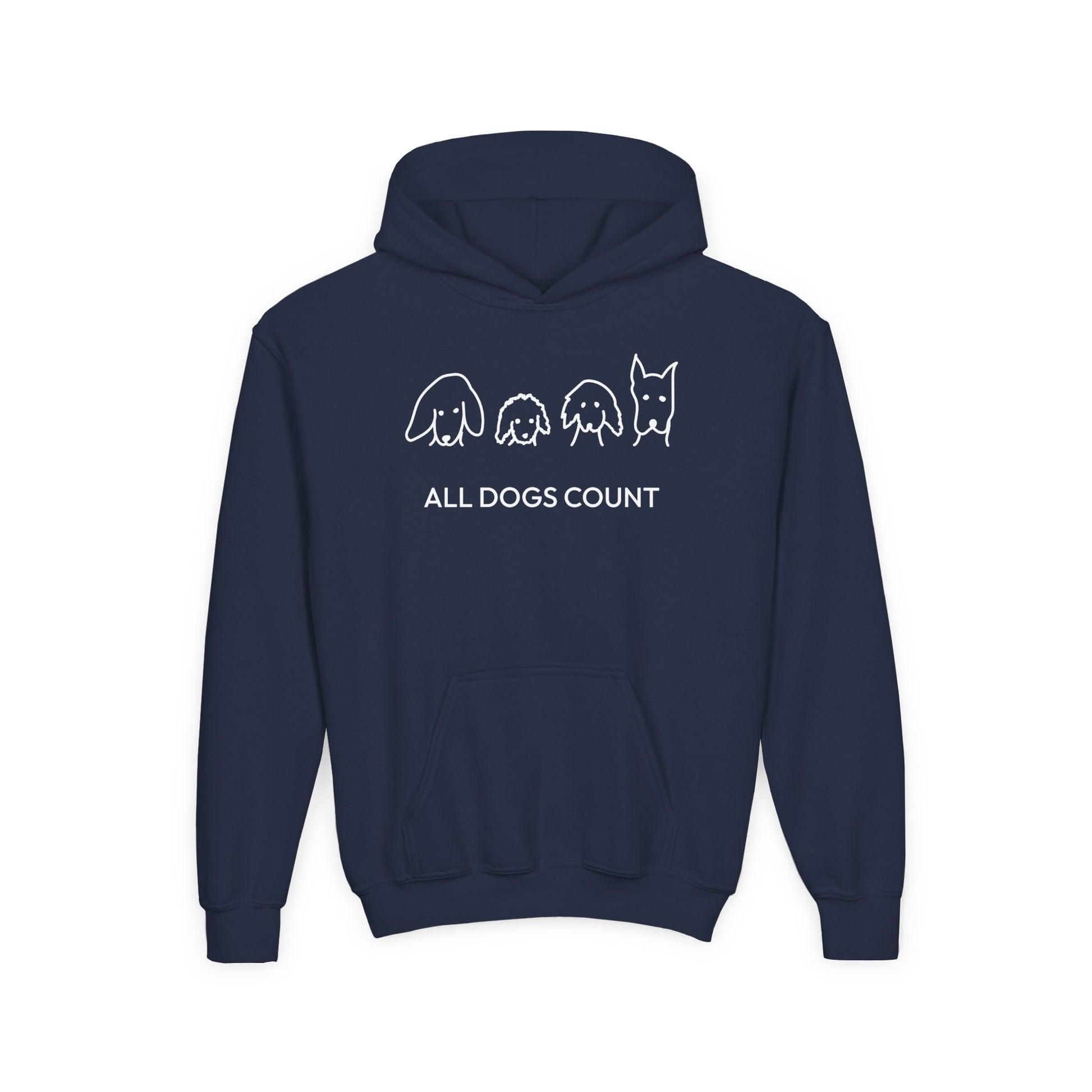 All Dogs Count | Youth Hoodie | Rescue Collection