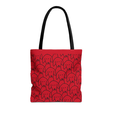 Playful Dog Pattern Tote Bag | 16" and 18"