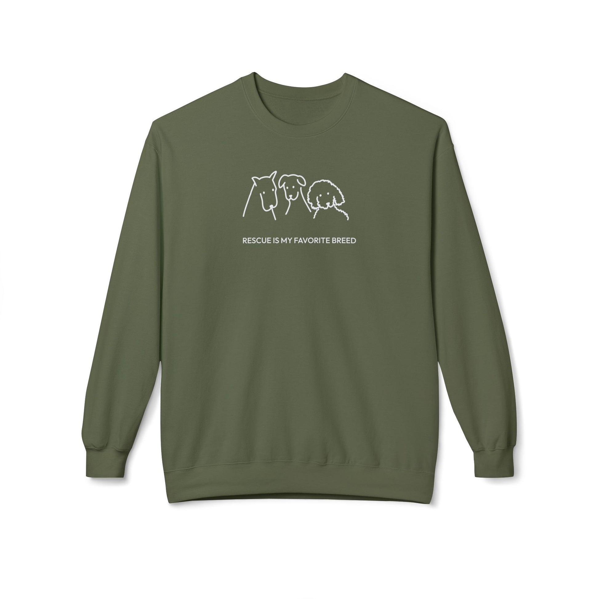 Rescue Is My Favorite Breed | Softstyle Fleece Sweatshirt | Rescue Collection