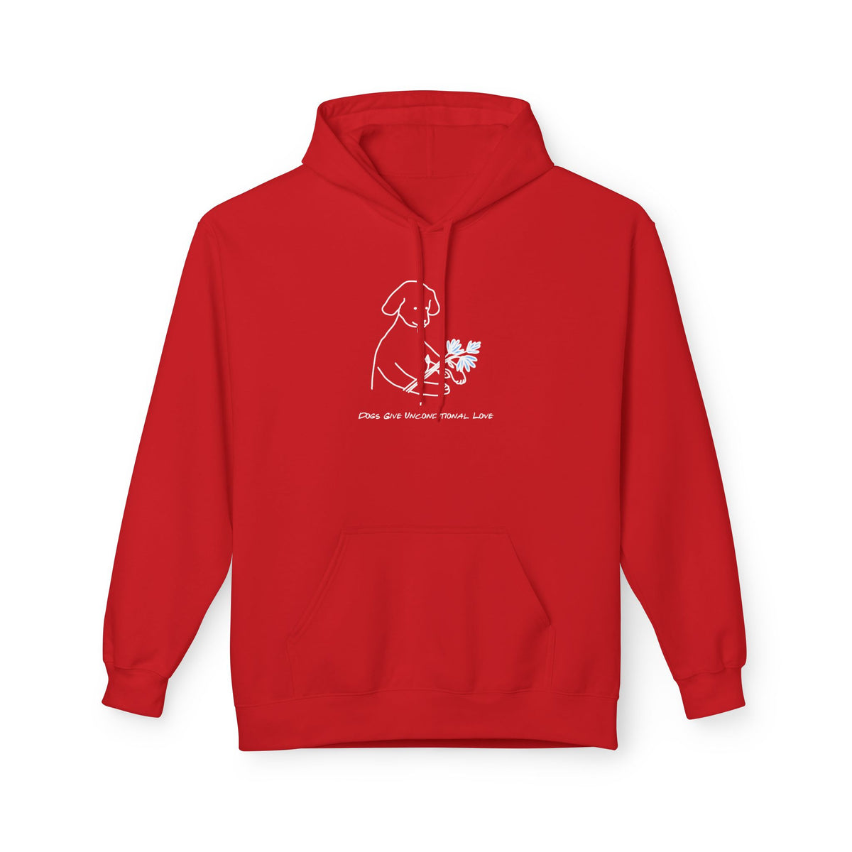 Dogs Give Unconditional Love | Softstyle Fleece Hoodie | Spring Colllection