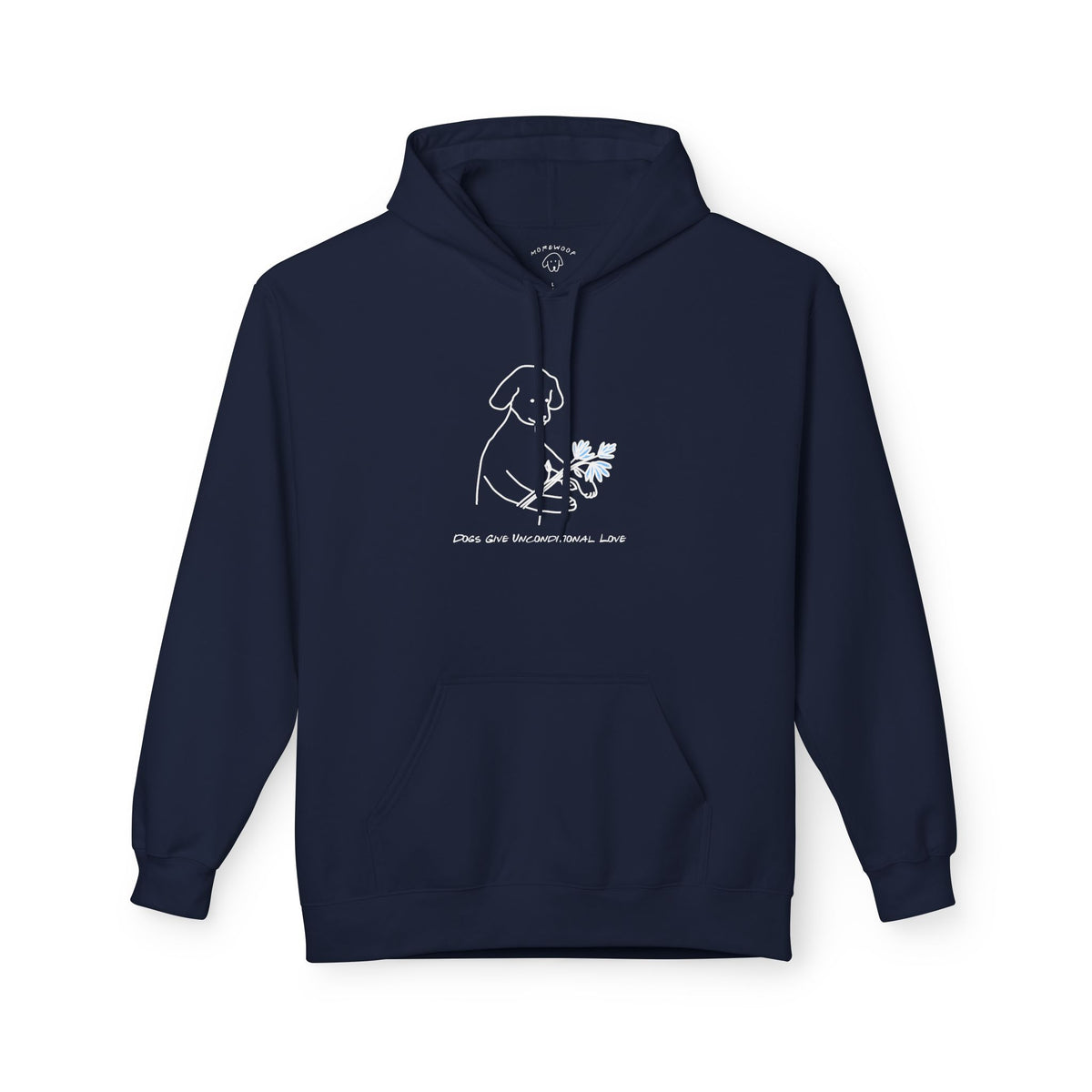 Dogs Give Unconditional Love | Softstyle Fleece Hoodie | Spring Colllection