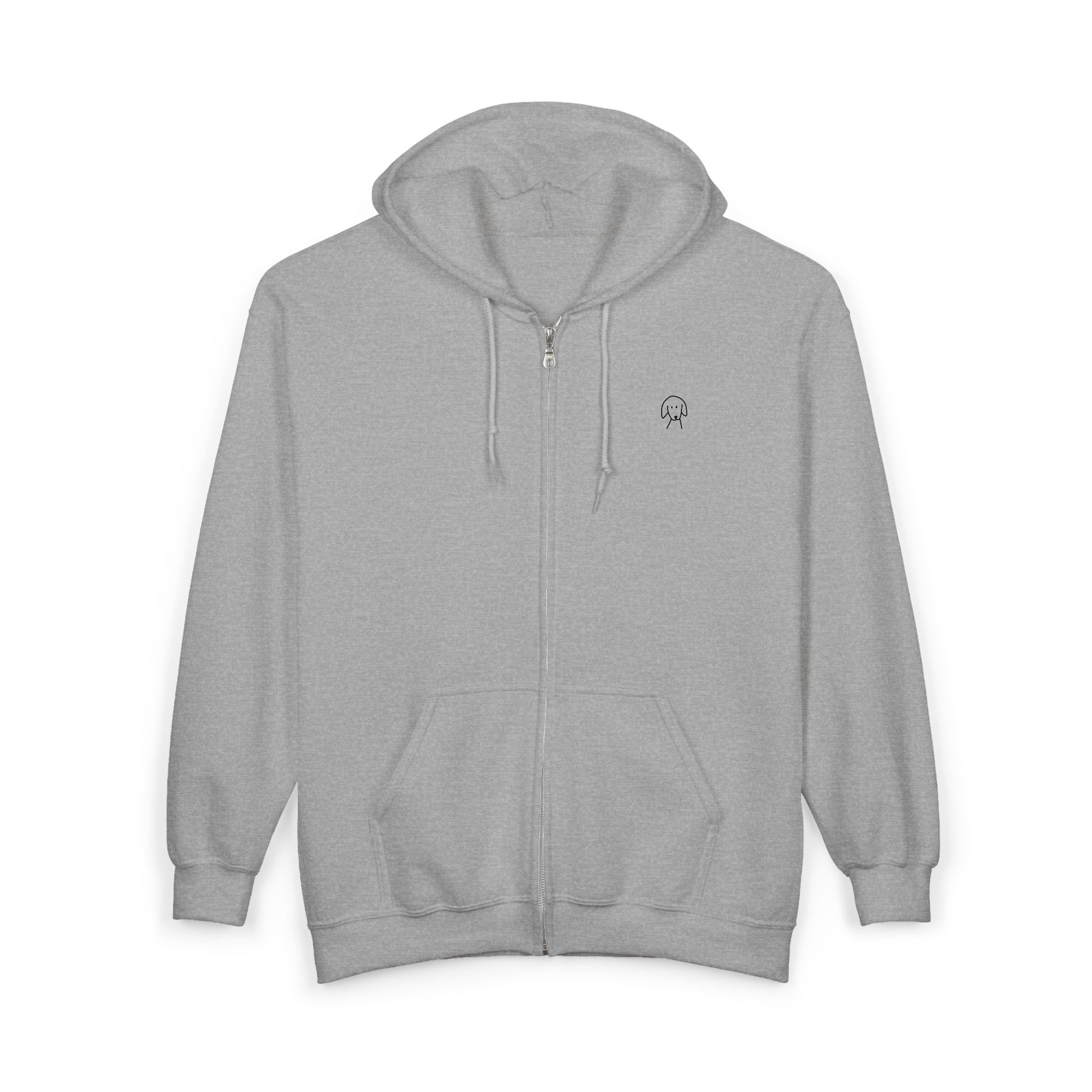 Life Is Better With A Dog -- Hiking (Back Print) | Morewoof Full Zip Hoodie for Dog Lovers | Color Collection