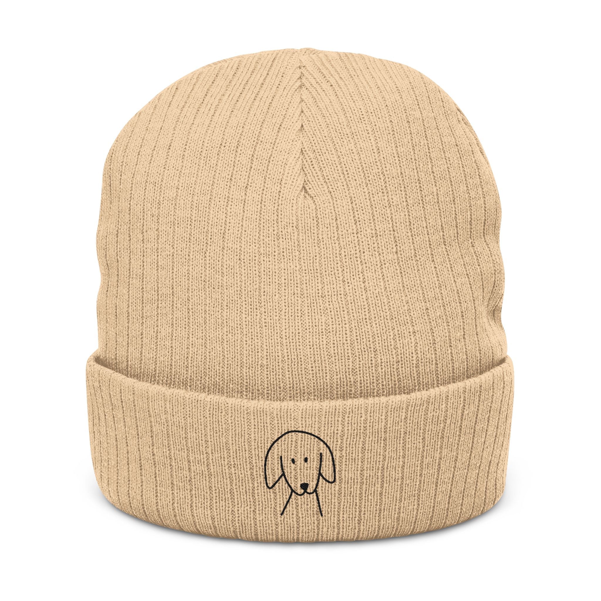 Embroidered Beanie — Cozy Knit Cap for Dog Lovers
