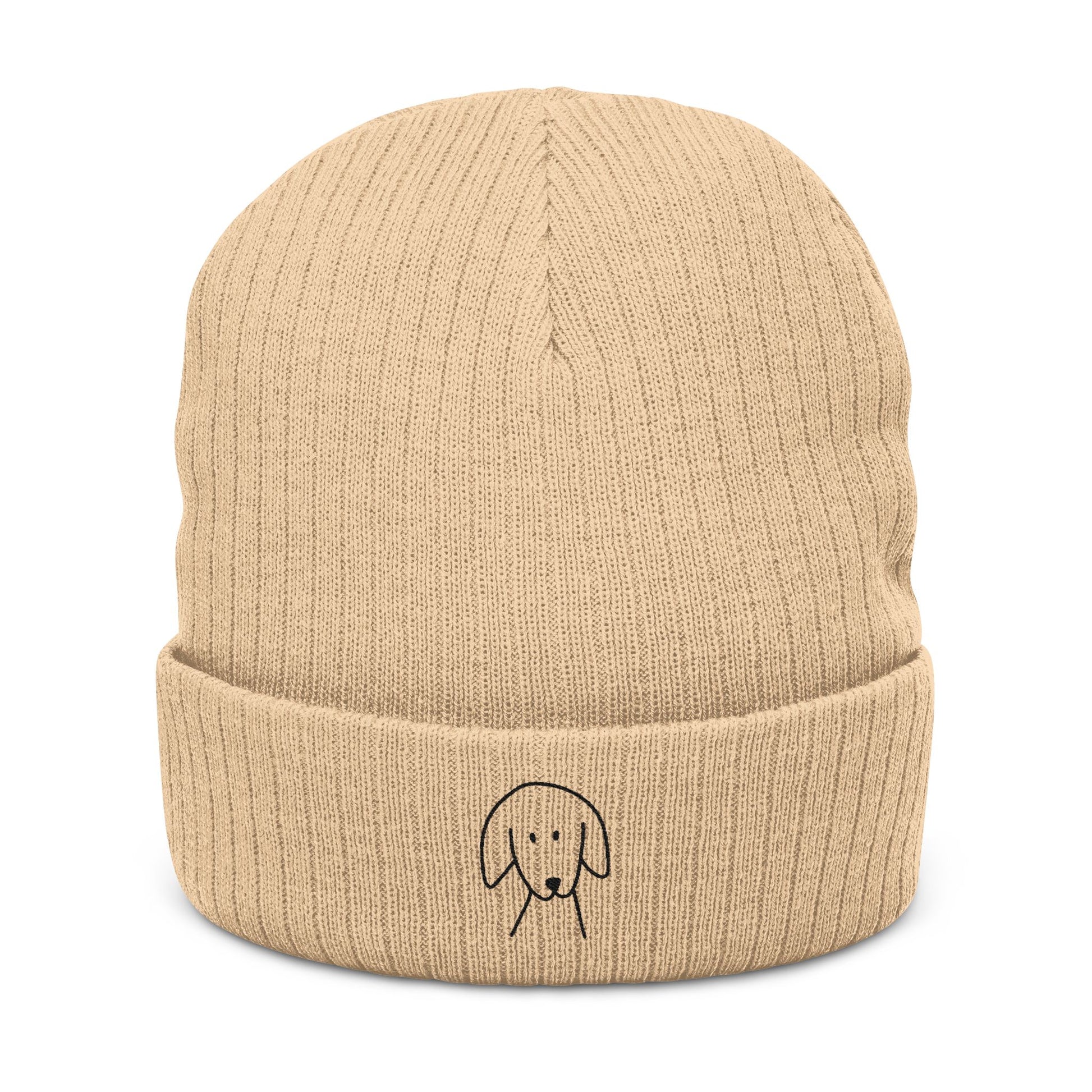 Embroidered Beanie — Cozy Knit Cap for Dog Lovers