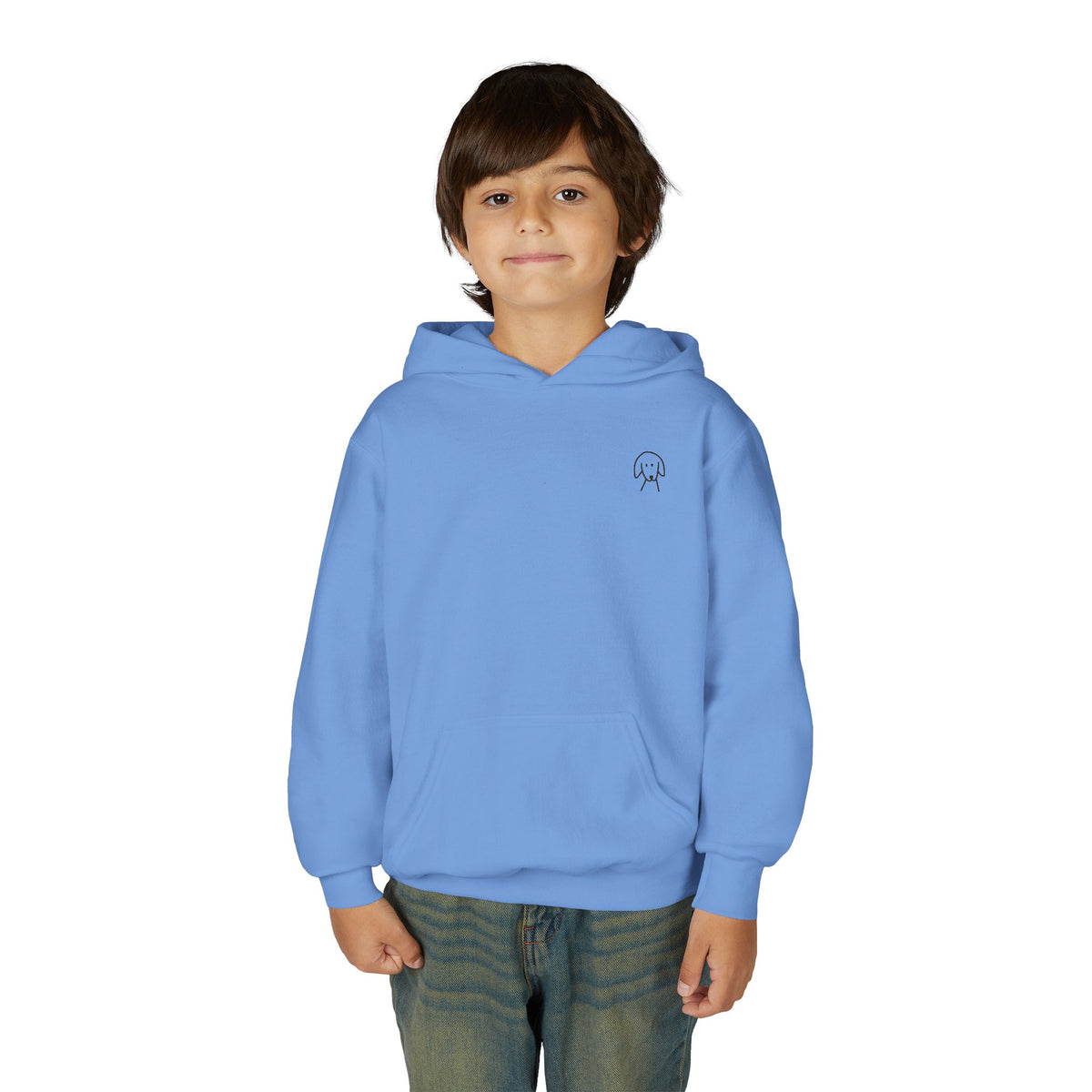 "Better Together" Youth Hoodie (Back Print Design) for Kids Who Love Dogs | Color Collection