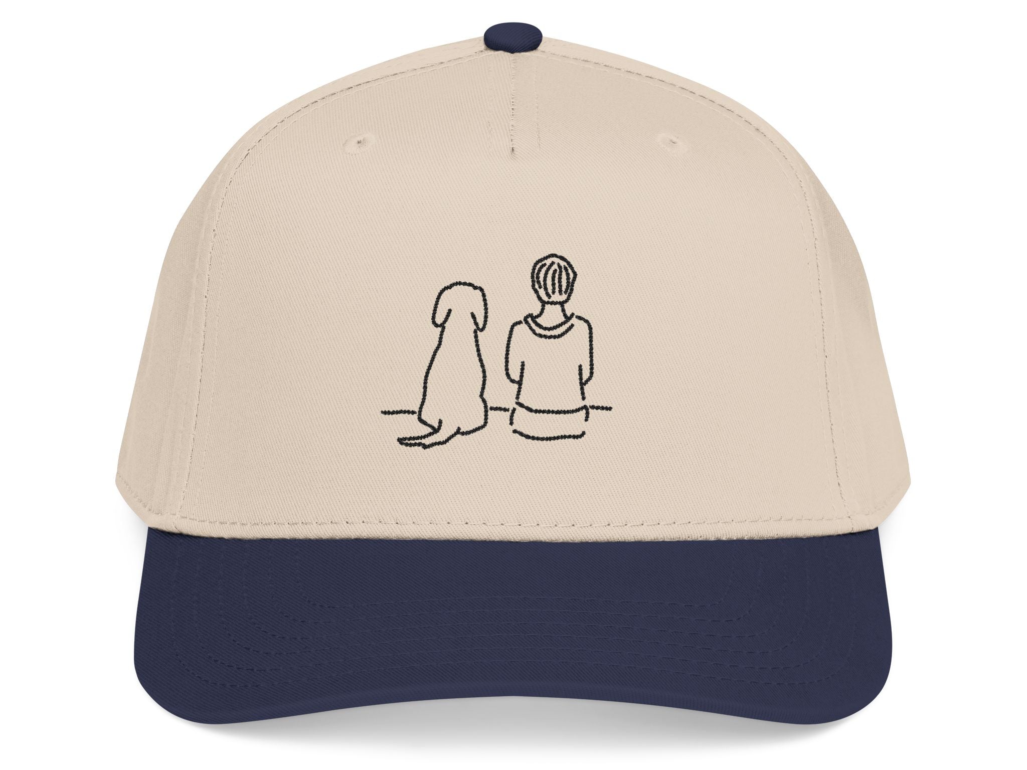 MoreWoof Better Together snapback cap in Navy / Natural