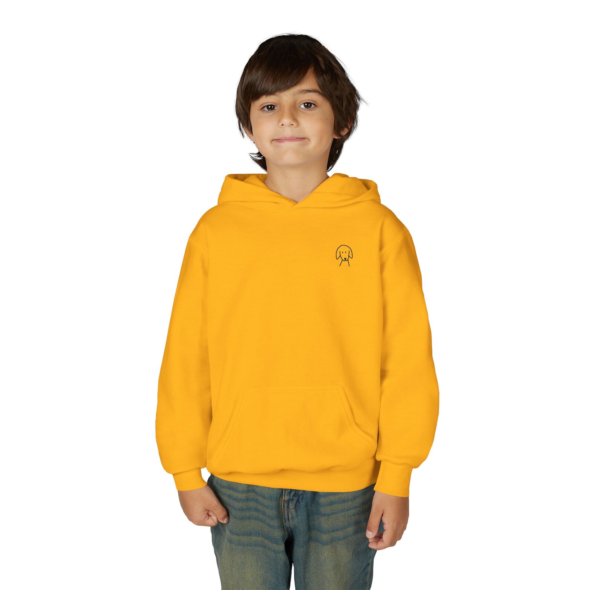 "Better Together" Youth Hoodie (Back Print Design) for Kids Who Love Dogs | Color Collection