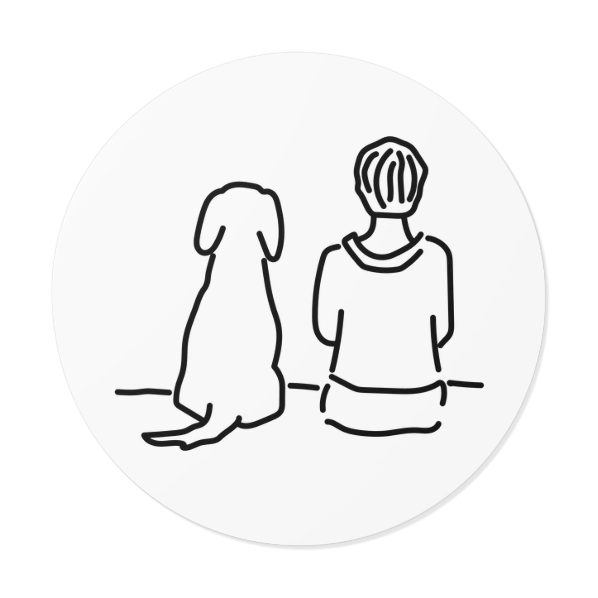 Round Vinyl Sticker — "Better Together"