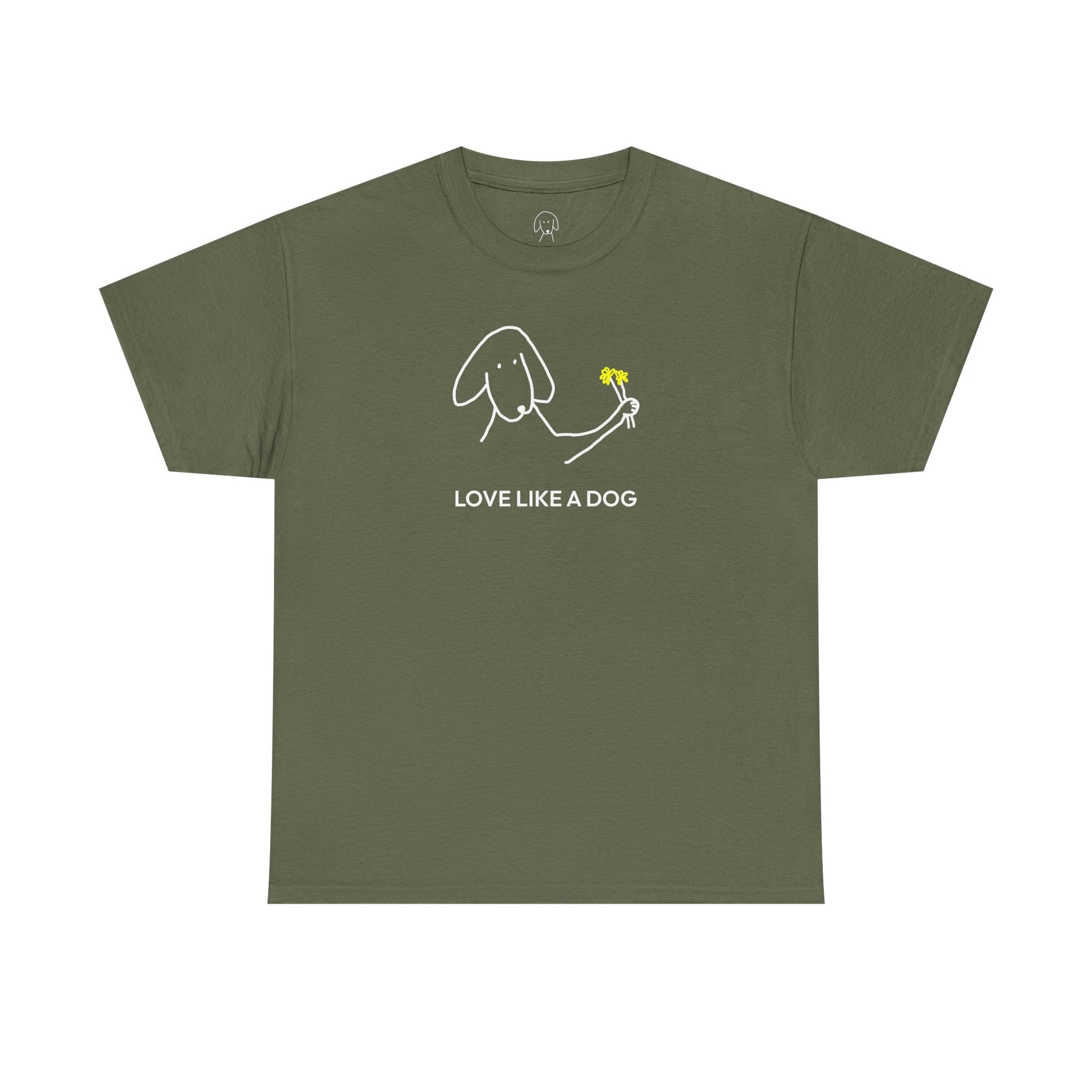 Love Like a Dog | Soft Cotton Tee | Color Collection