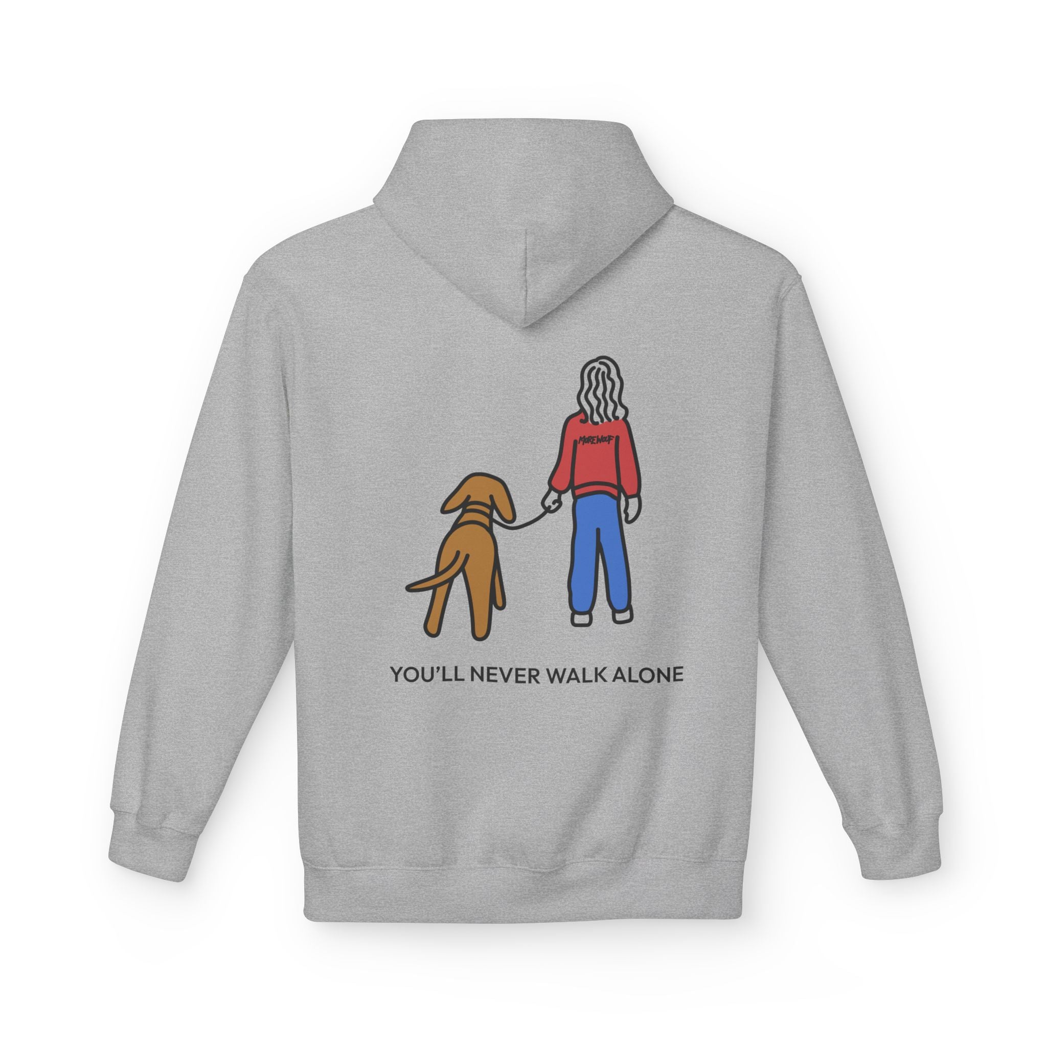 You'll Never Walk Alone (Back Print) | Soft Fleece Hoodie | Color Collection