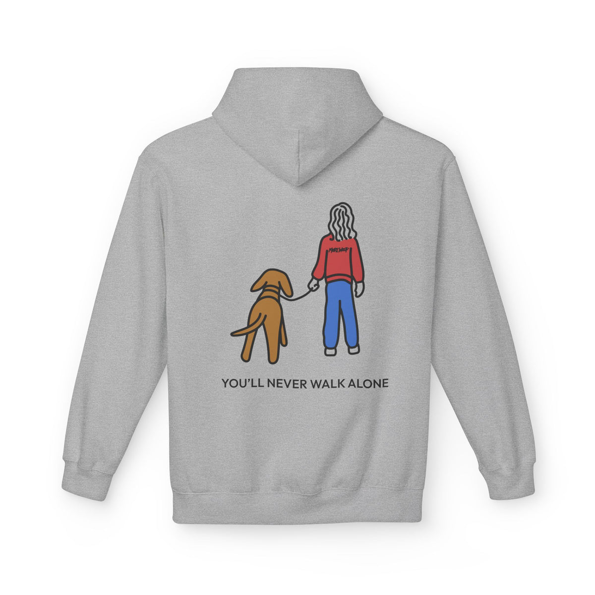 You'll Never Walk Alone (Back Print) | Soft Fleece Hoodie | Color Collection