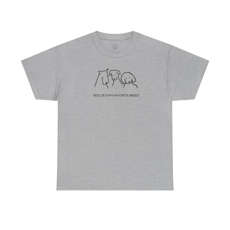 Rescue Is My Breed t-shirt in Sport Grey