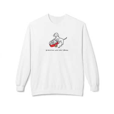 Spreading Love And Bones | Softstyle Fleece Sweatshirt for Dog Lovers | Color Collection