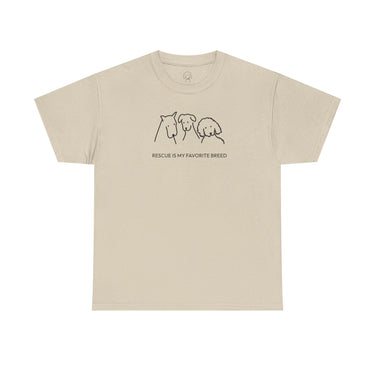 Rescue Is My Favorite Breed | Soft Cotton Tee | Rescue Collection