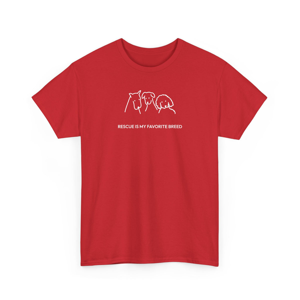 Rescue Is My Favorite Breed | Soft Cotton Tee | Rescue Collection