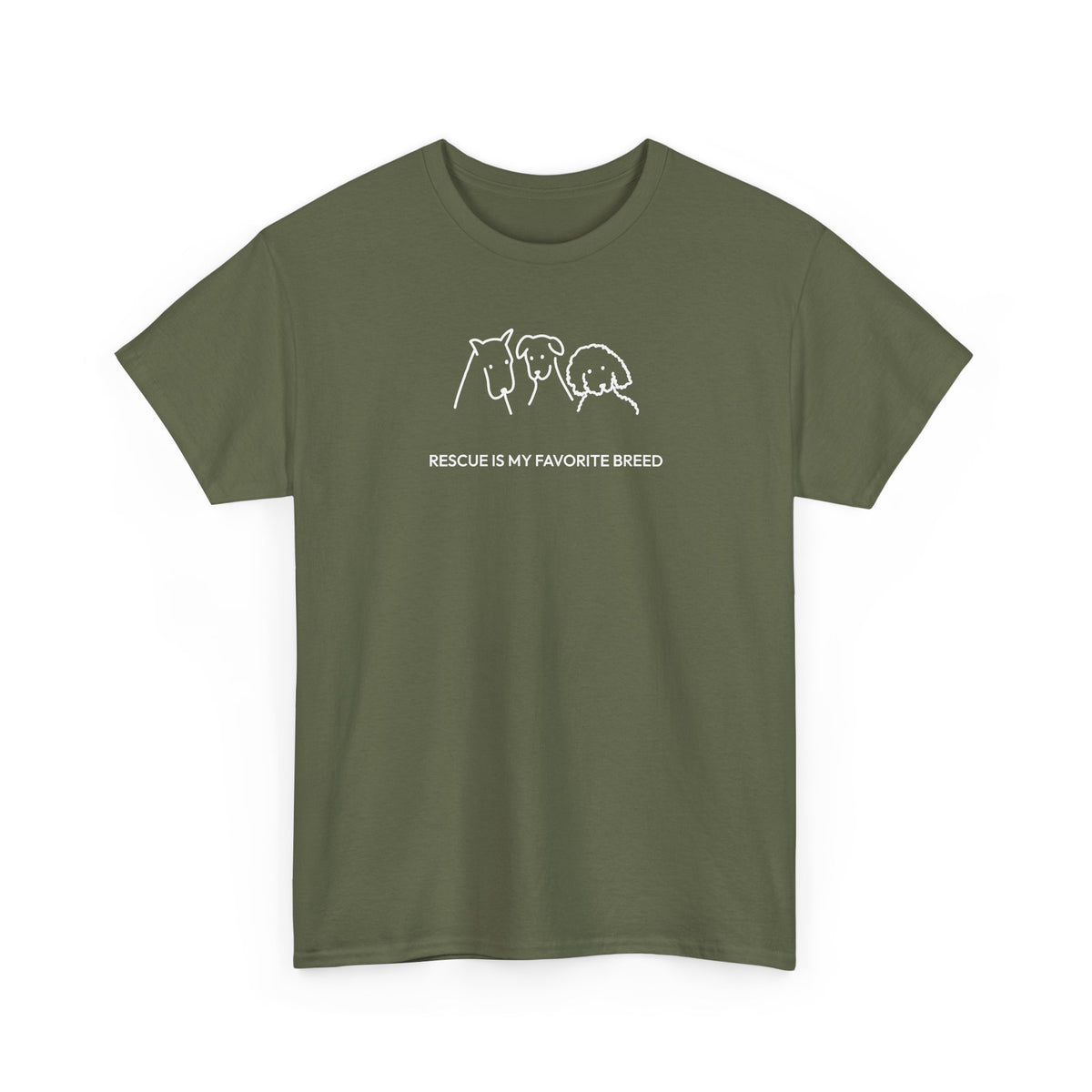 Rescue Is My Favorite Breed | Soft Cotton Tee | Rescue Collection