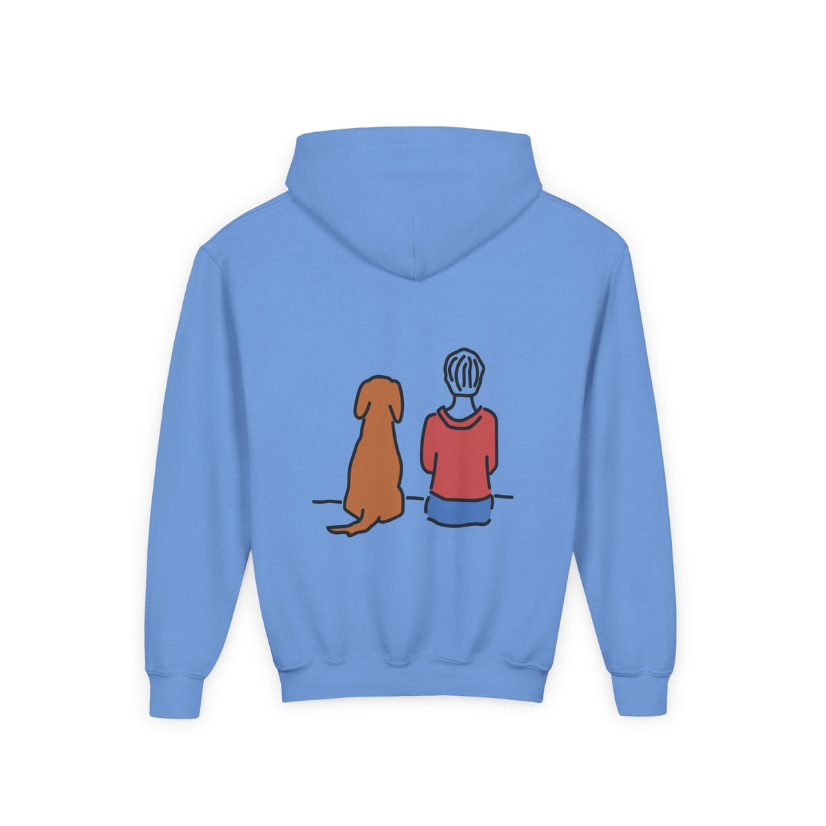 "Better Together" Youth Hoodie (Back Print Design) for Kids Who Love Dogs | Color Collection
