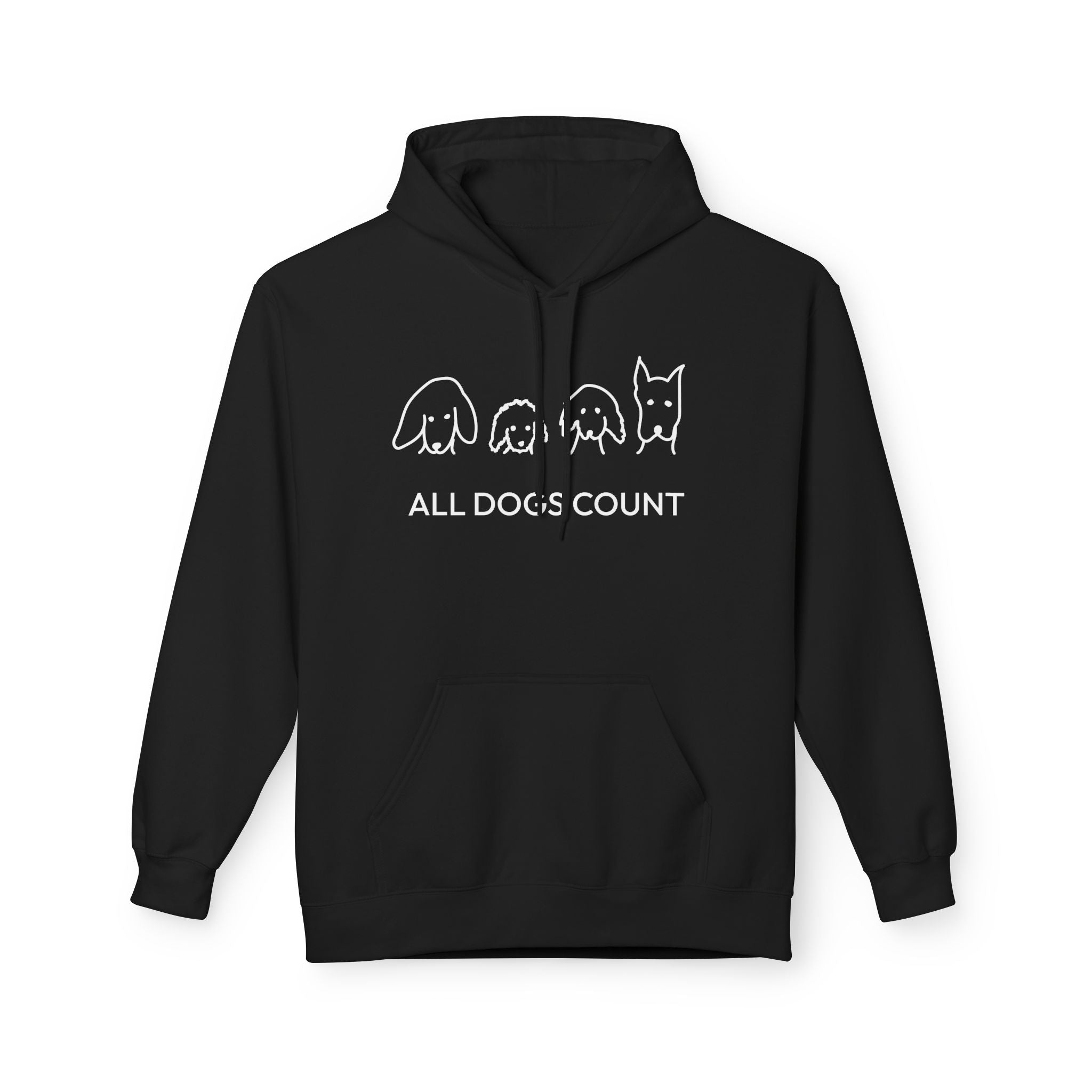 All Dogs Count | Soft Fleece Hoodie | Rescue Collection