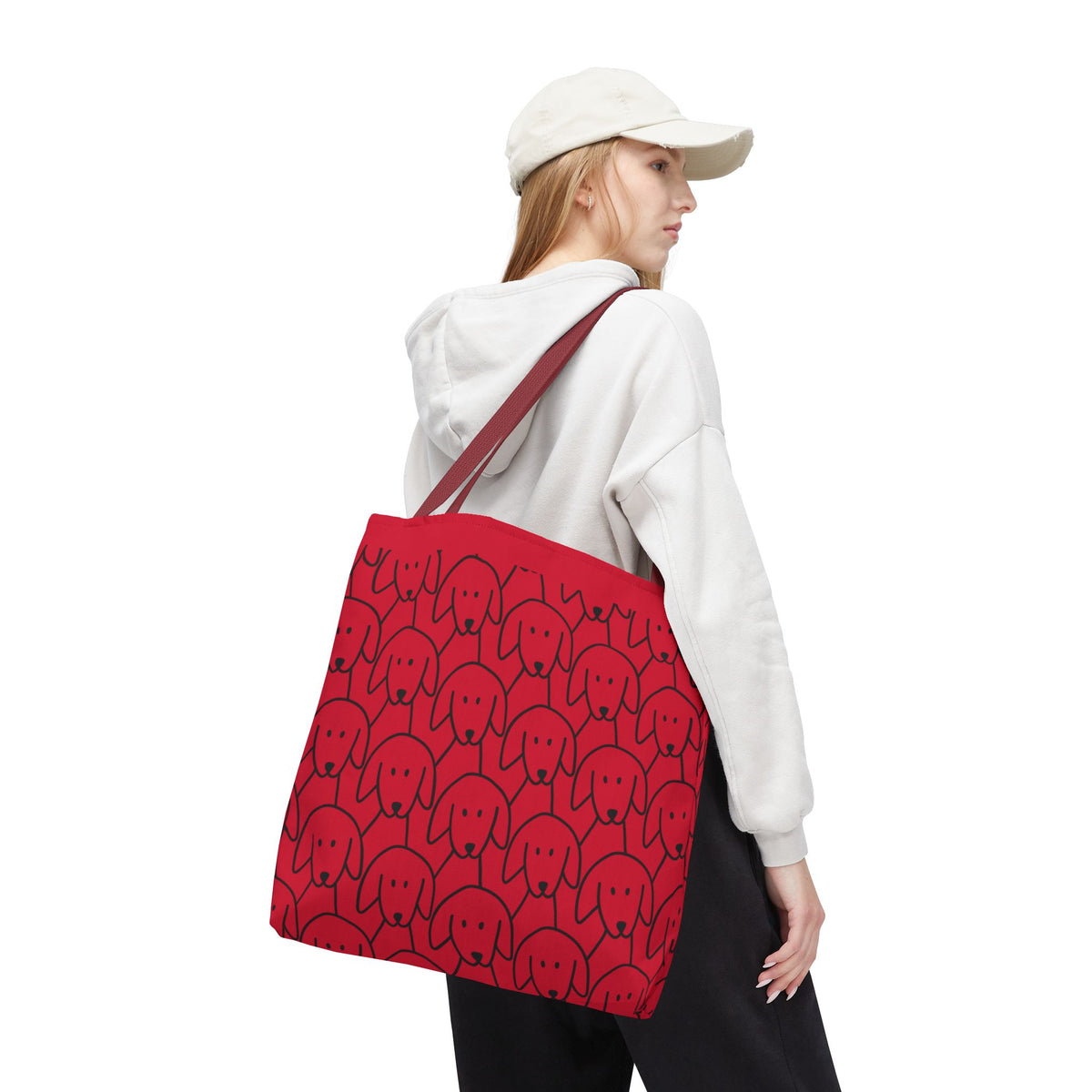 Playful Dog Pattern Tote Bag | 13", 16", 18"
