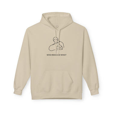 Who Rescued Who? | Morewoof Softstyle Fleece Hoodie | Rescue Collection