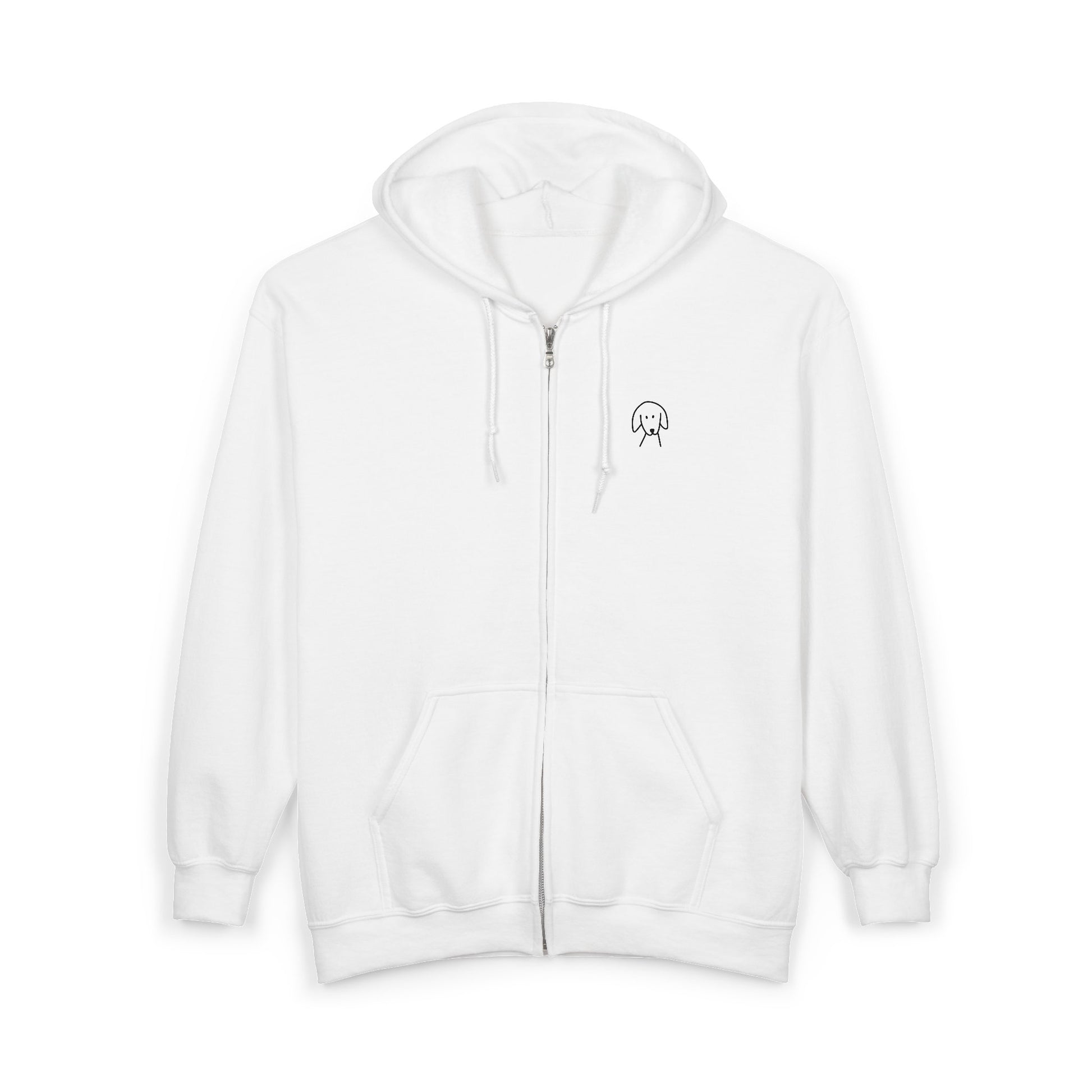 Life is Better with a Dog -- Beach (Back Print) | Morewoof Full Zip Hoodie for Dog Lovers | Life Is Better With A Dog Collection | Summer Collection