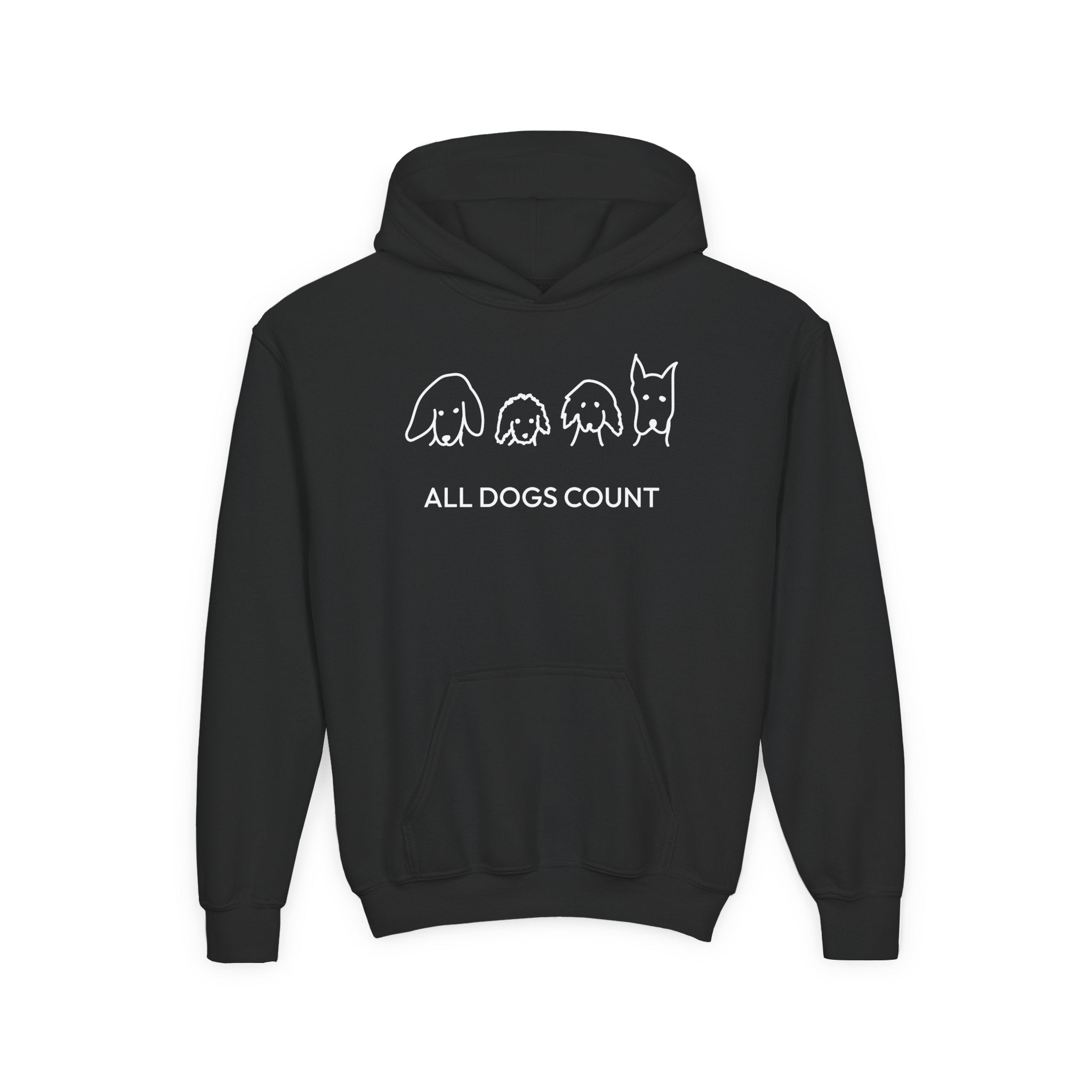 All Dogs Count | Youth Hoodie | Rescue Collection